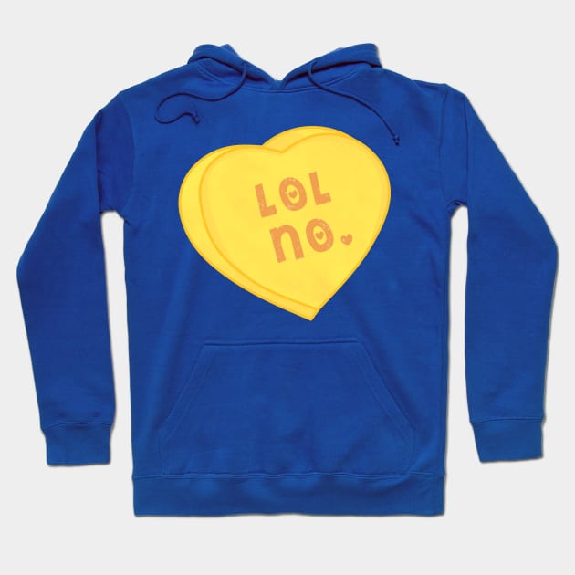 LOL NO. Mean Candy Heart Hoodie by RoserinArt